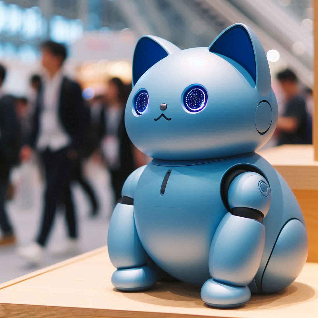 ドラえもんの画像は著作権上、入れられないので、「22世紀からやってきた青くてぽっちゃりした、耳がない猫型ロボット」でcopilotにかいてもらったら、こんなのになりました(笑) 耳あるじゃーん!(笑)